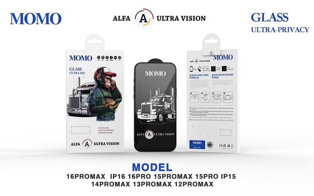 MOMO Glass Privacy  for IPH 16 Pro Max 