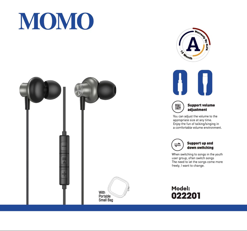  MOMO Handfree 022201  bag 3.5mm 