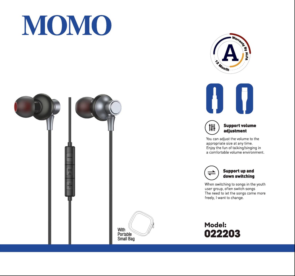  MOMO Handfree 022203 bag 3.5mm 